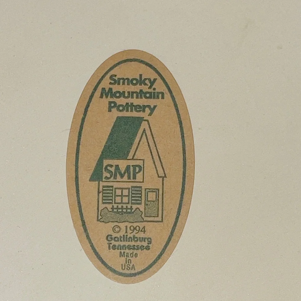 Smoky Mountain Pottery Cat Wall Plaque OS Orange Vintage 1994 Ceramic Art